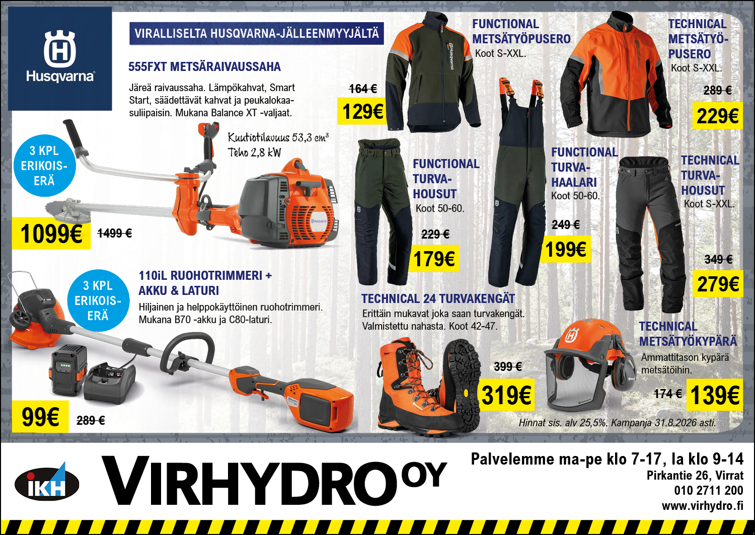 Husqvarna-tarjoukset elokuu 2026