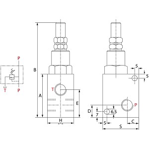 PAINEENRAJOITUSVENTTIILI 3/4 VMP 80-300 BAR - Apuventtiilit - H80720-300 - 2