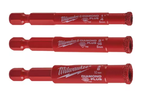 MILWAUKEE DIAMOND PLUS(TM) ¼" MÄRKÄ-/KUIVAPORANTERÄT - Akkutyökalut - 4932471771 - 1