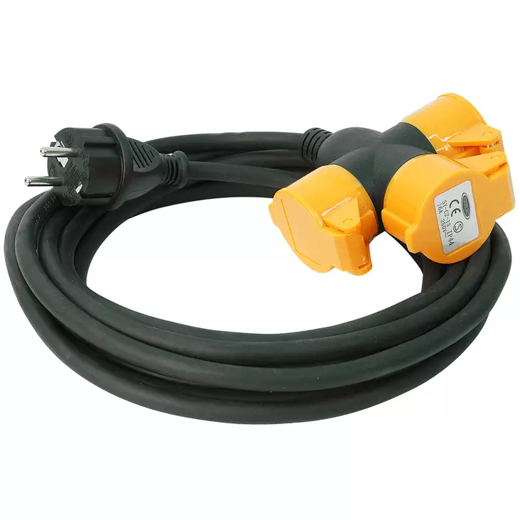 JATKOJOHTO KUMI 3-OSAINEN 5M 230V 1,5X3H05RR - Jatkojohdot ja kaapelikelat - CRX1013 - 1