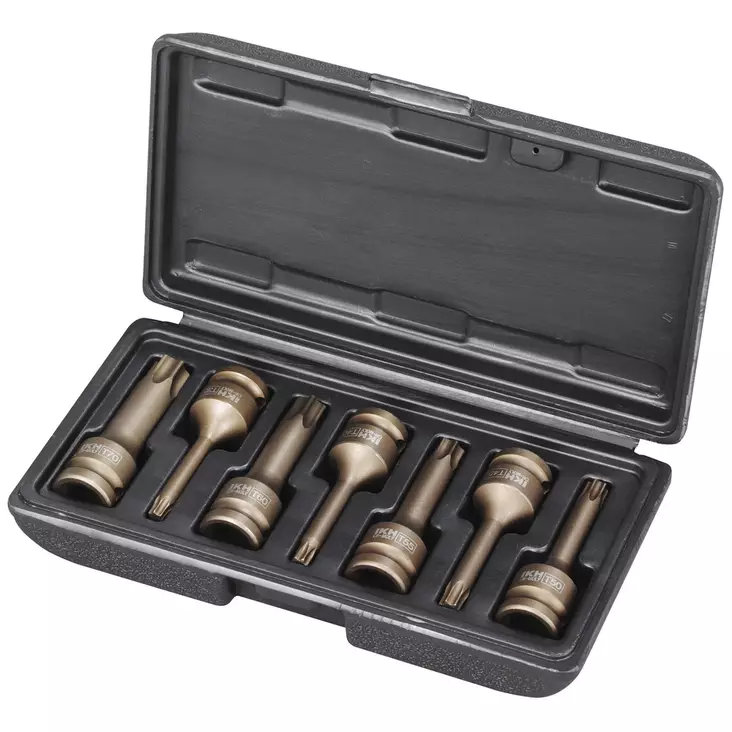 KÄRKISARJA TORX 1/2" PAINEILMA 7-OSAINEN 78MM NI-CR-MOLY - Kärkisarjat - IKH6123 - 1