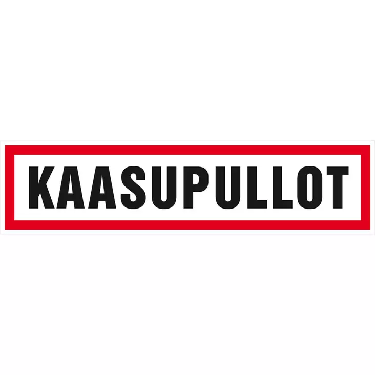OPASTE 400X100 KAASUPULLOT, MUOVI - Opasteet ja kyltit - TRA043 - 1