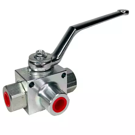 3-TIE PALLOHANA L-PORAUS 1/4" BSP 500BAR - Kuulahanat, jakoventtiilit - VNKVH3F0604 - 1