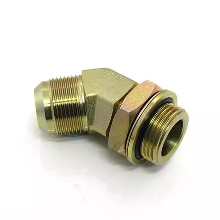 Kulmaliitin 45° suunnat uk-uk BSP - JIC - Hydrauliikkanipat BSP - S615-02-04 - 1