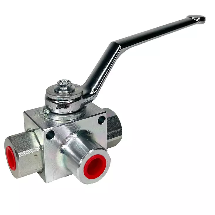 3-TIE PALLOHANA L-PORAUS 1/4" BSP 500BAR - Kuulahanat, jakoventtiilit - VNKVH3F0604 - 1