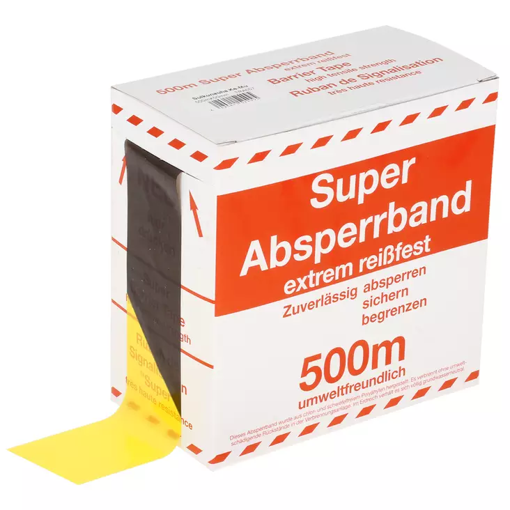 SULKUNAUHA 500M MUSTA/KELTAINEN VAHVA - Opasteet ja kyltit - TRA007 - 1