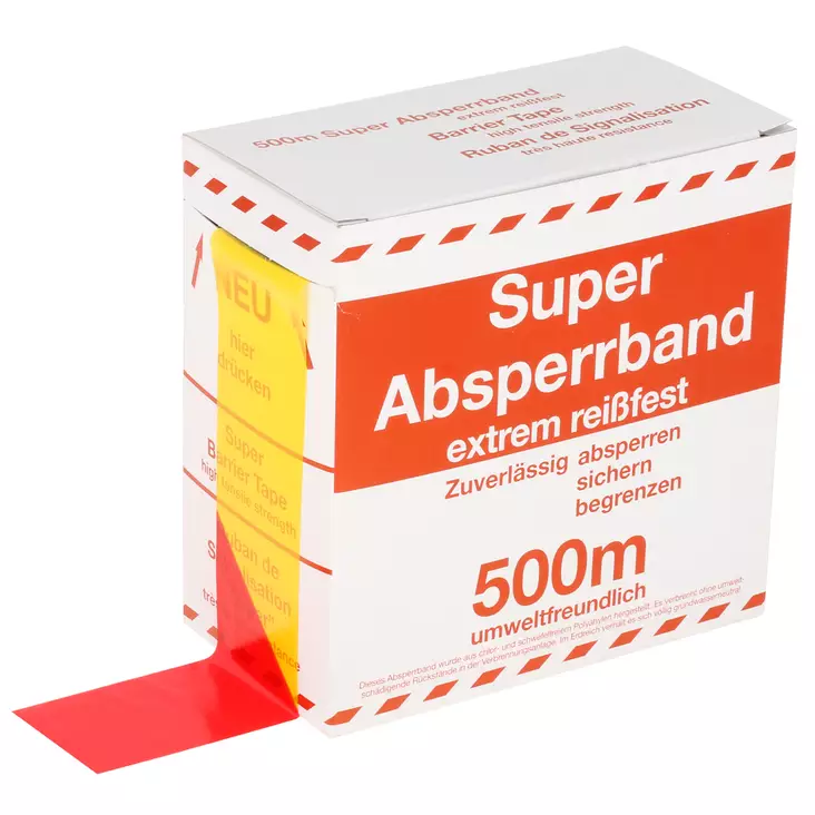 SULKUNAUHA 500M PUN/KELTAINEN VAHVA - Opasteet ja kyltit - TRA008 - 1