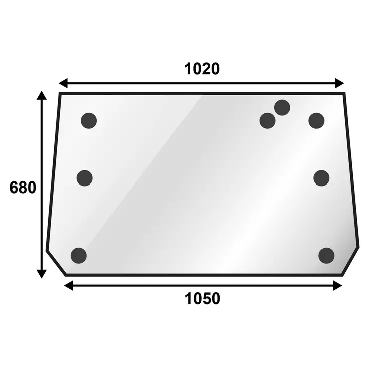 TAKALASI YLÄ METSÄ VALMET VALTRA 600-900 A-SRJ - Lasit - T5518 - 1