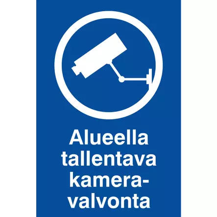 OPASTE 200X300 ALUEELLA TALLENTAVA KAMERAVALVONTA - Opasteet ja kyltit - TRA059 - 1