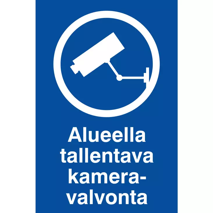 OPASTE 200X300 ALUEELLA TALLENTAVA KAMERAVALVONTA - Opasteet ja kyltit - TRA059 - 1