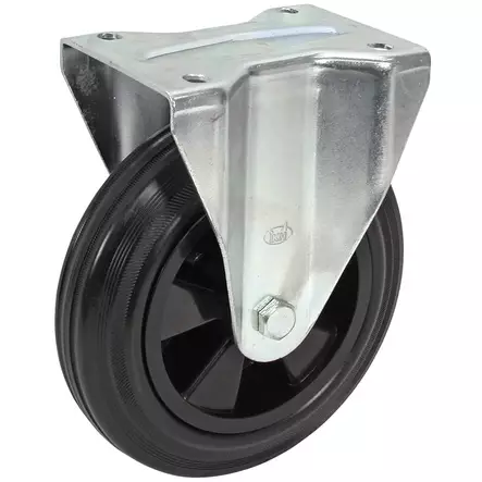 PYÖRÄ VAUNUN KIINTEÄ 100MM MUSTA - Pyörät - X008190A - 1