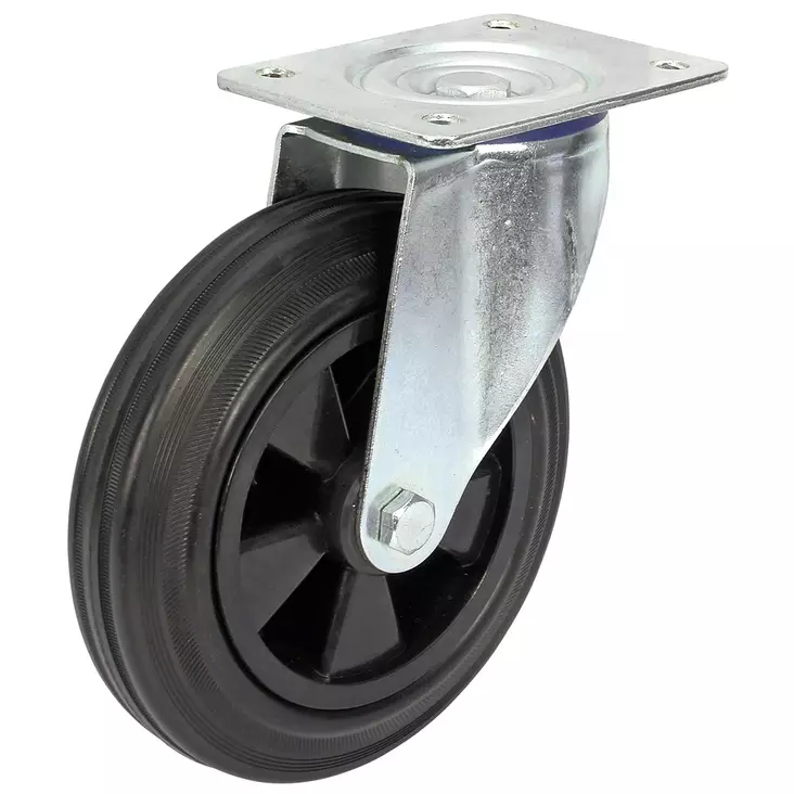 PYÖRÄ, VAUNUN KÄÄNTYVÄ 125MM MUSTA - Pyörät - X008189A - 1