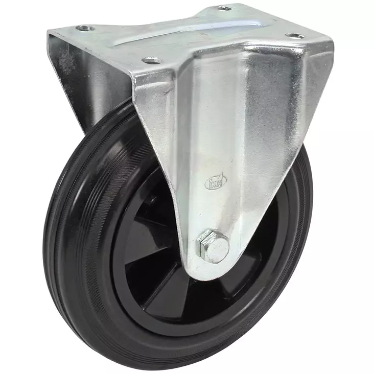 PYÖRÄ VAUNUN KIINTEÄ 100MM MUSTA - Pyörät - X008190A - 1