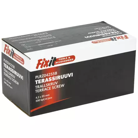 Terassiruuvi 500kpl 4,2 x 55 mm - Ruuvit ja niitit - PLRZ04255B - 2