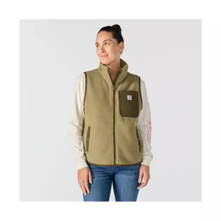 CARHARTT SHERPA FLEECE-LIIVI, RUSKEA - Carhartt naisille - 107729-GR7SREG - 2