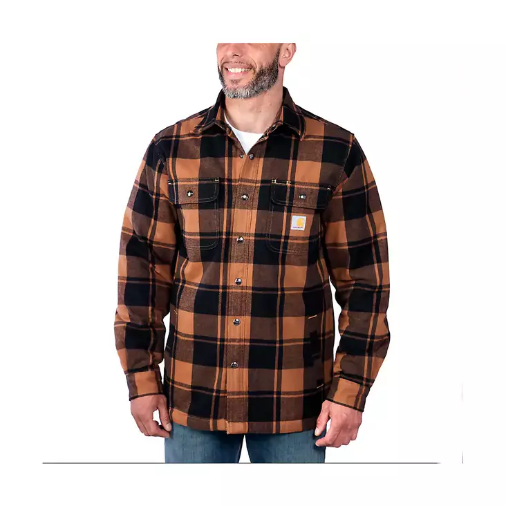 Carhartt flanellitakki, ruskea - Työtakit ja -liivit - 105939-211SREG - 1