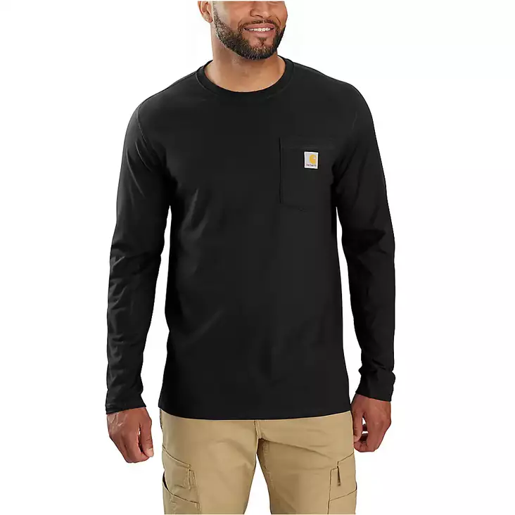 Carhartt pitkähihainen t-paita delmont musta - Carhartt-paidat - 106656-N042XLREG - 1