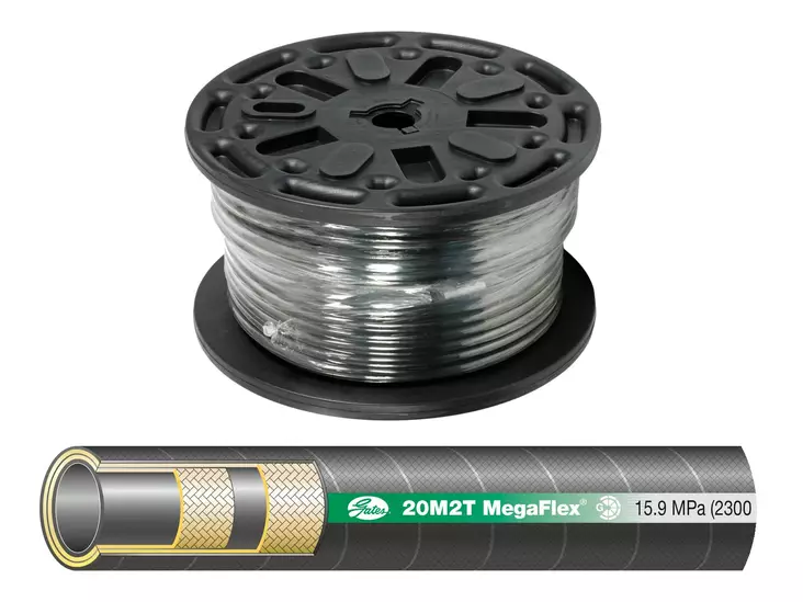 75 M GATES 2SC EN857 LETKU, 1/2" 12MM / 20,8MM, TÄYSI RULLA - Hydrauliikkaletkut - M2T08-RL75PAK - 1