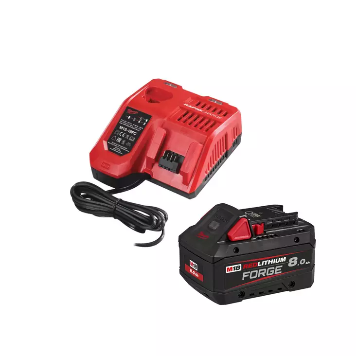 Milwaukee M18 FB8 akku + M12-18 FC laturi - Akut ja laturit - M18FB8PAK - 1