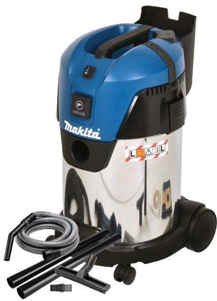 Makita Imuri VC3011L 1000W, tk-käynnistys, 3600 l/min, 210 mbar, 30 l terässäiliö, L-pölyluokka - Imurit - VC3011L - 1