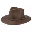 Stetson western buffalo leather hattu ruskea - Päähineet - 2797301-6-M - 1