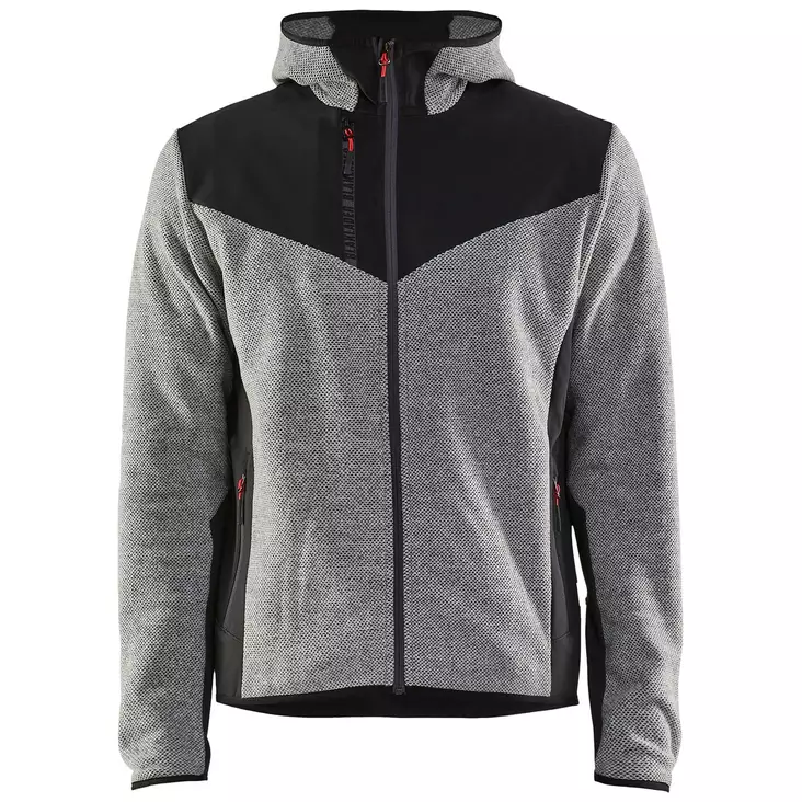 NEULOTTU SOFTSHELL-TAKKI, MELEERATTU HARMAA/MUSTA - Neuleet - BLK5940-9099-S - 1