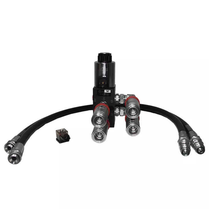 Lis=C3=A4lohko 6/2 12V R1/2" 90L/min Push-Pull liittimill=C3=A4 - Hydrauliikkapaketit - TUPLAAJA12PP-12V - 1