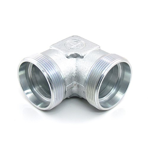 Jatkoliitin 90°,runko RASKAS - Hydrauliikkanipat DIN - KS-06X - 1